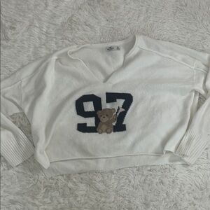 Hollister White Knit Sweater
